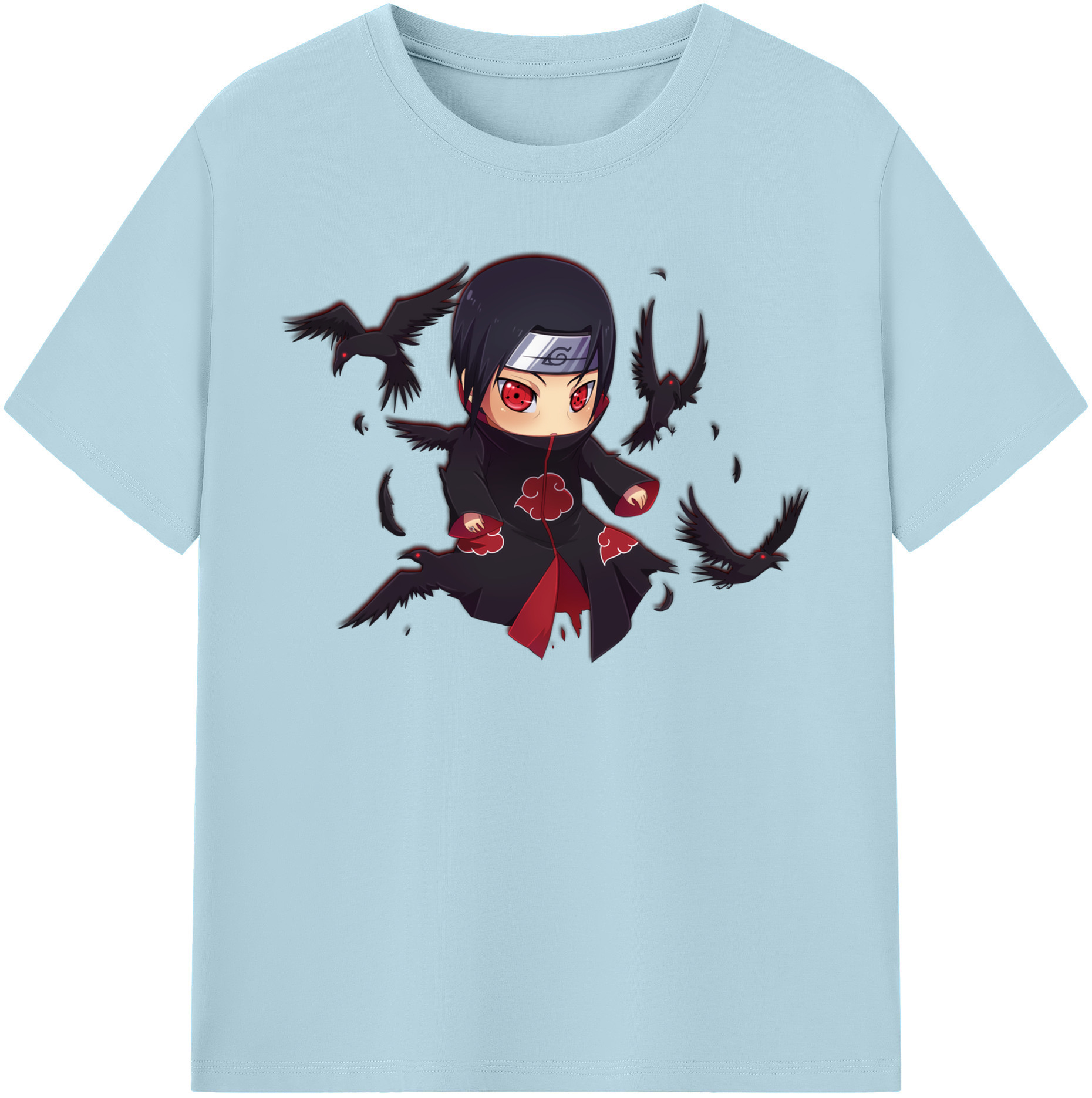 （画像用） NARUTO -ナルト- うちは イタチ Uchiha Itachi 綿100％半袖Tシャツ（フロントプリント）